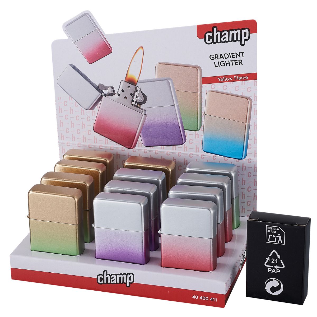 Champ High Gradient Spray Fuel Lighter (12pcsdisplay) Champ High Gradient Spray Fuel Lighter (12pcs/display)