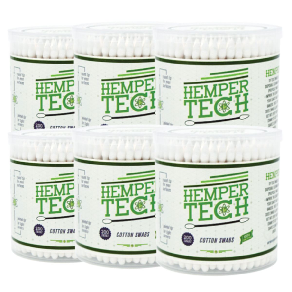 Hemper Tech Cotton Buds 200ct (6pcsdisplay) Hemper Tech Cotton Buds 200ct (6pcsdisplay)