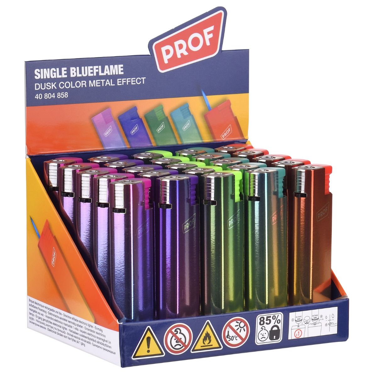 Prof Dusk Color Metal Effect Jetflame Lighter (25pcsdisplay) Prof Dusk Color Metal Effect Jetflame Lighter (25pcs/display)