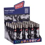 Prof Pocket Infinite Black & Cats Lighter (25pcs/display)