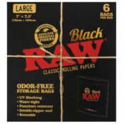 RAW Classic Rolling Papers Odor-Free Storage Bags Large