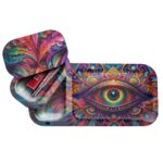 V-Syndicate Duotray Eye Metal Rolling Tray with Removable Stash Tray 32x16cm V-Syndicate Duotray Eye Metal Rolling Tray with Removable Stash Tray 32x16cm