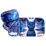 V-Syndicate Duotray Feline Pharaoh Metal Rolling Tray with Removable Stash Tray 32x16cm