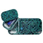 V-Syndicate Duotray Stacked Metal Rolling Tray with Removable Stash Tray 32x16cm