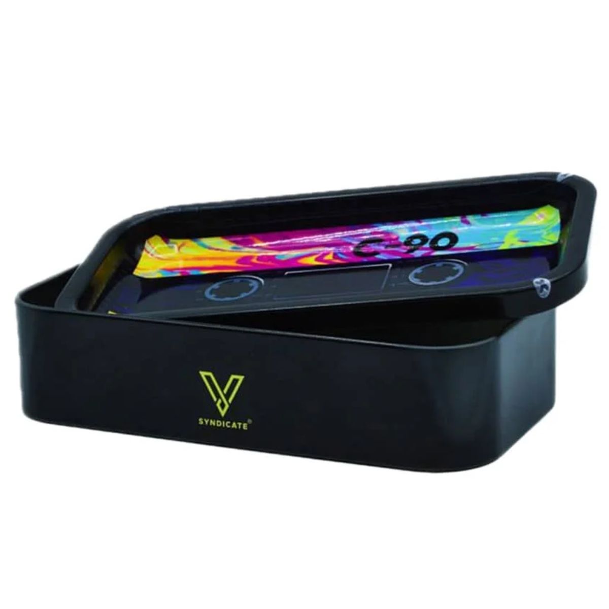 V-Syndicate Syndicase 2.0 Cassette Rolling Tray with Storage Tin Box V-Syndicate Syndicase 2.0 Cassette Rolling Tray with Storage Tin Box
