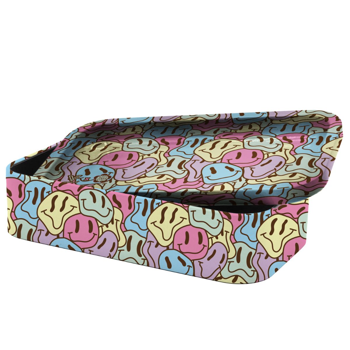 V-Syndicate Syndicase 2.0 Smiley Rolling Tray with Storage Tin Box V-Syndicate Syndicase 2.0 Smiley Rolling Tray with Storage Tin Box