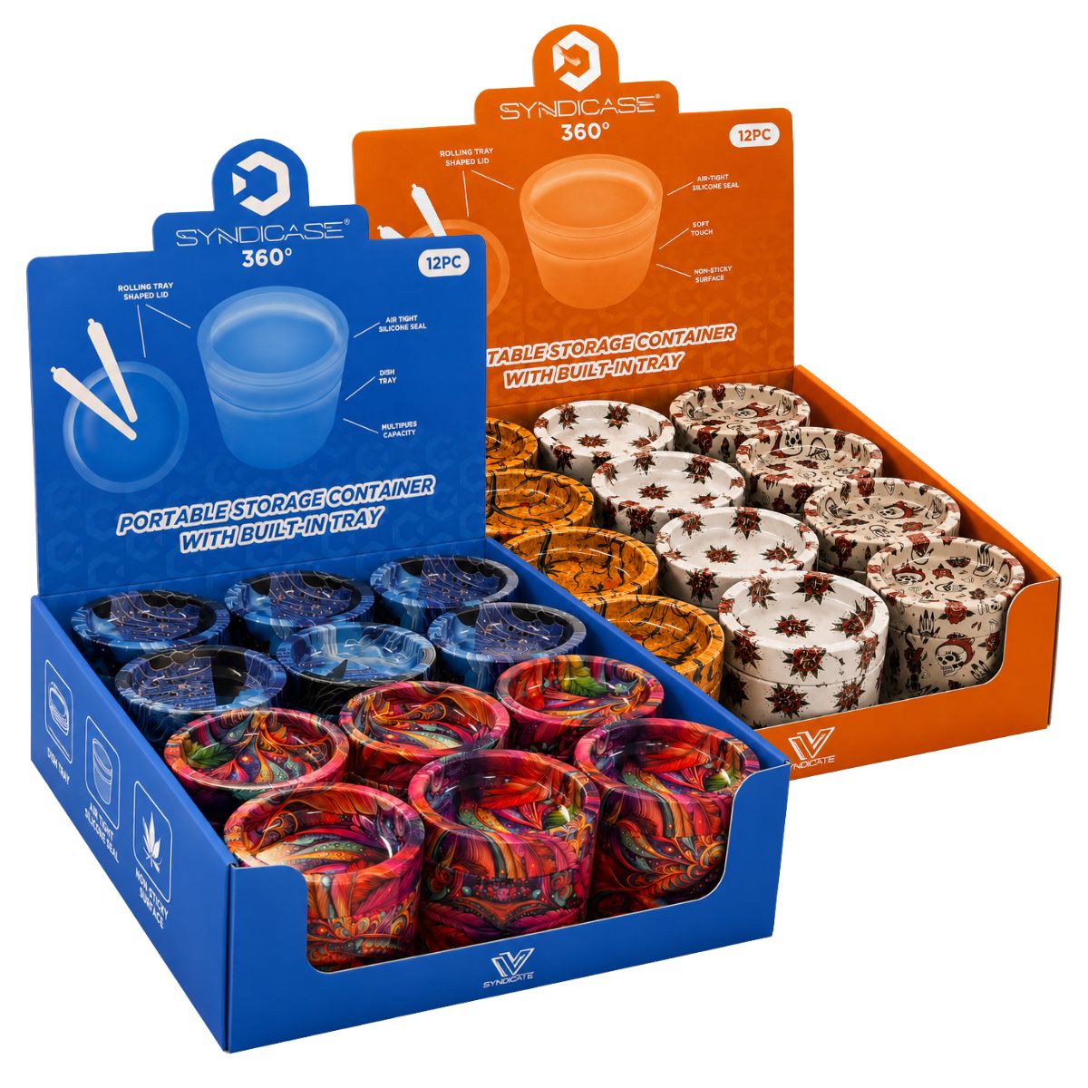 V-Syndicate Syndicase 360 Rolling Tray with Storage Tin Box (12pcsdisplay) V-Syndicate Syndicase 360 Rolling Tray with Storage Tin Box (12pcsdisplay)