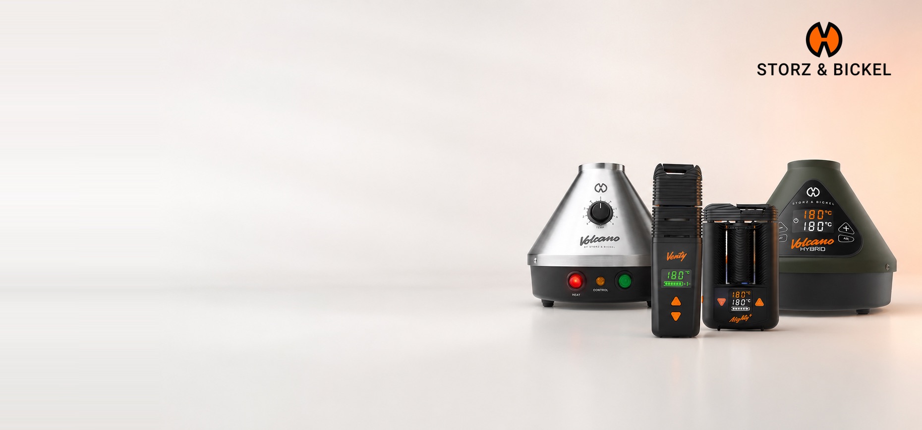 Storz & Bickel dry herb vaporizer range: Volcano, Venty, Mighty+, Volcano Hybrid