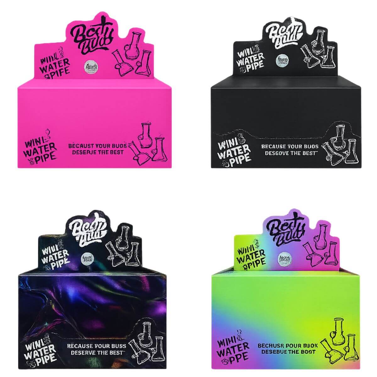 Best Buds Mini Water Pipe 15 cm (6pcsdisplay) Best Buds Mini Water Pipe 15 cm (6pcs/display)