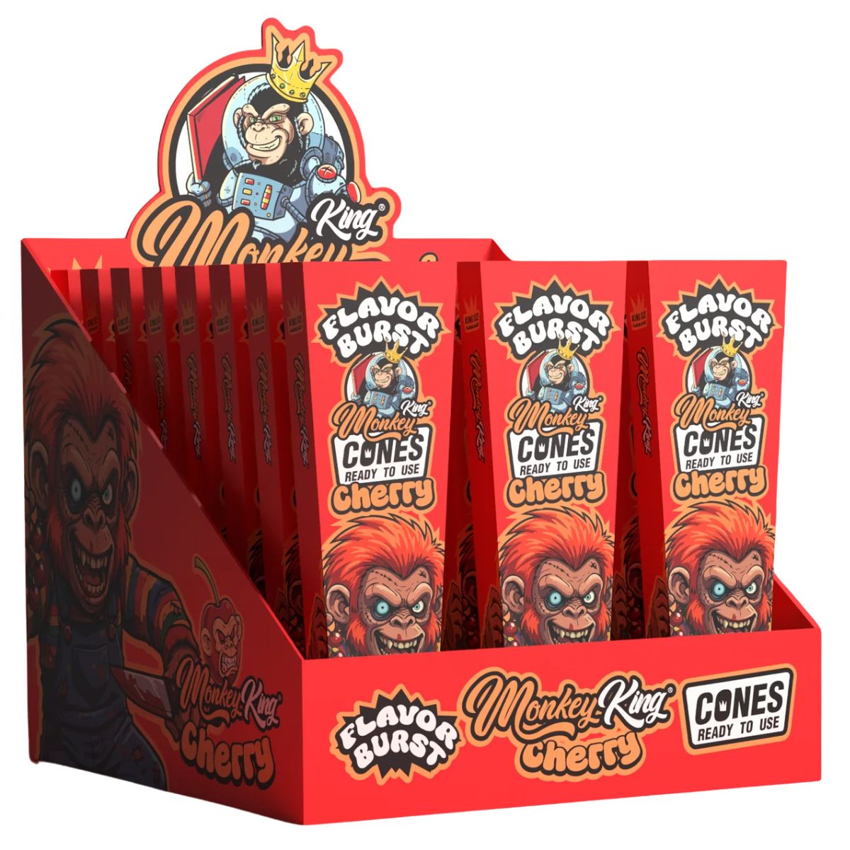 Monkey King KS Flavor Cones Cherry (24pcsdisplay) Monkey King KS Flavor Cones Cherry (24pcs/display)