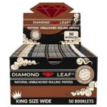 Diamond Leaf Brown Unbleached King Size Wide Rolling Papers (50pcs/display) Diamond Leaf Brown Unbleached King Size Wide Rolling Papers (50pcs/display)