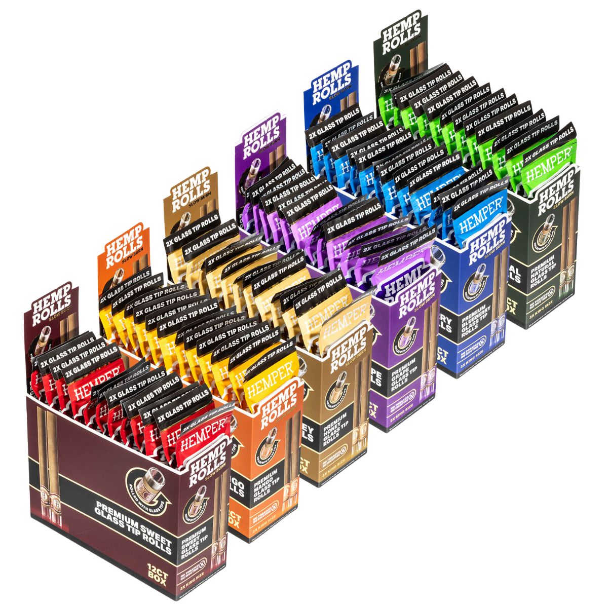 Hemper Pre-Rolled King Size Hemp Rolls + Glass Tip 2-Pack (12pcsdisplay) Hemper Pre-Rolled King Size Hemp Rolls + Glass Tip 2-Pack (12pcs/display)