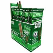 Hemper Pre-Rolled King Size Hemp Rolls + Paper Tip 2-Pack (12pcs/display) Natural